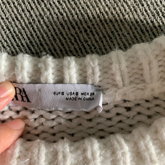 BLOGGER FAV ZARA Women Floral Embroidered Sweater 1957/002, White, Size S - Picture 6 of 8